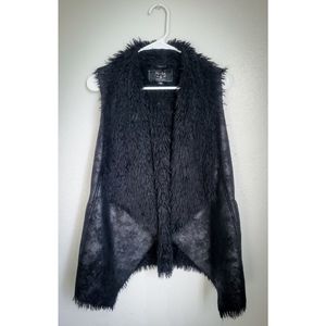 Mo-ka by Santa Fe Apparel faux fur and leather vest
